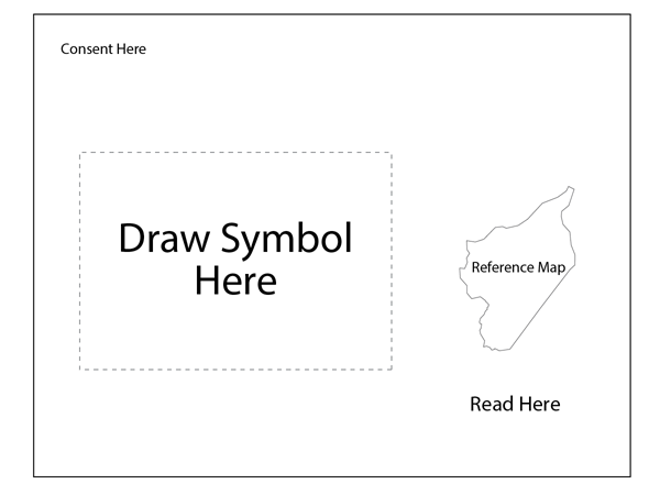 Figure 2. The page layout used in each notebook given to sketch mapping participants. 