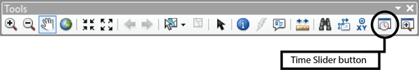 Figure 6. The Tools toolbar with the Time Slider button.