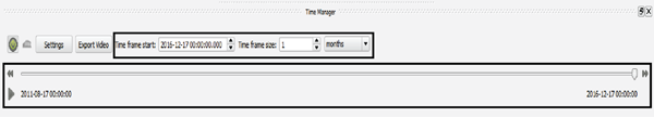 Figure 13. The QGIS TimeManager toolbar in the data window.