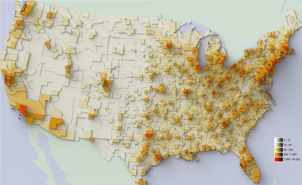Figure 2. Stewart and Kennelly’s (2010) classed with unclassed soft shadows method.