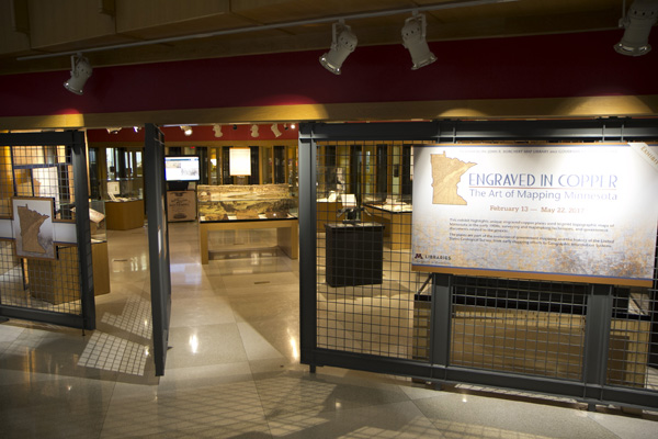 Figure 1. The exhibit in the Elmer L. Andersen Library at the University of Minnesota.