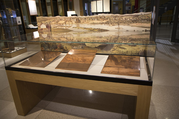 Figure 3. Three of the copper plates featured in the exhibit.