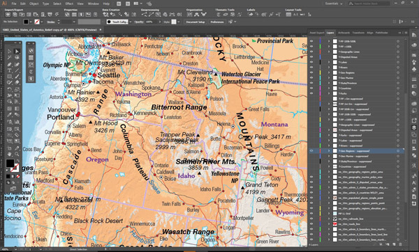 Figure  7. Suppression layer displayed for geographic areas.