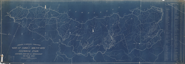 Figure 1. North Carolina Portion of Great Smoky Mountains National Park, Combs and Sloan, North Carolina Park Commission, 1928.