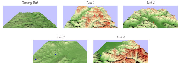 Figure 7. Terrain models used as stimuli in Pilot Test 2.